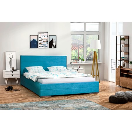 MONIKA kárpitozott ágy (kék) TT-FURNITURE