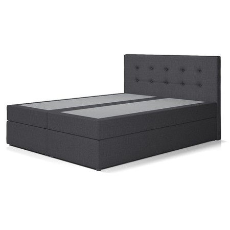 Čalouněná postel DALMINE s pružinovou matrací rozměr 180x200 cm Černá SG butor