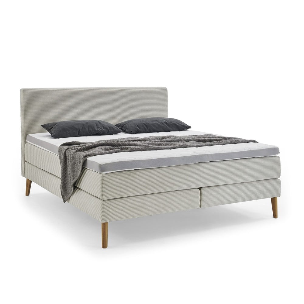 Bézs boxspring ágy 180x200 cm Linea – Meise Möbel