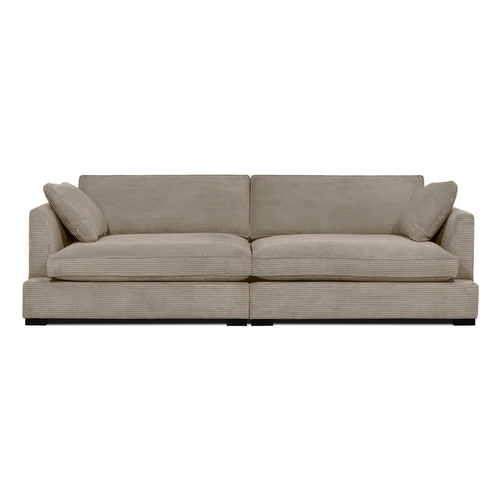 Bézs kordbársony kanapé 266 cm Mobby – Scandic