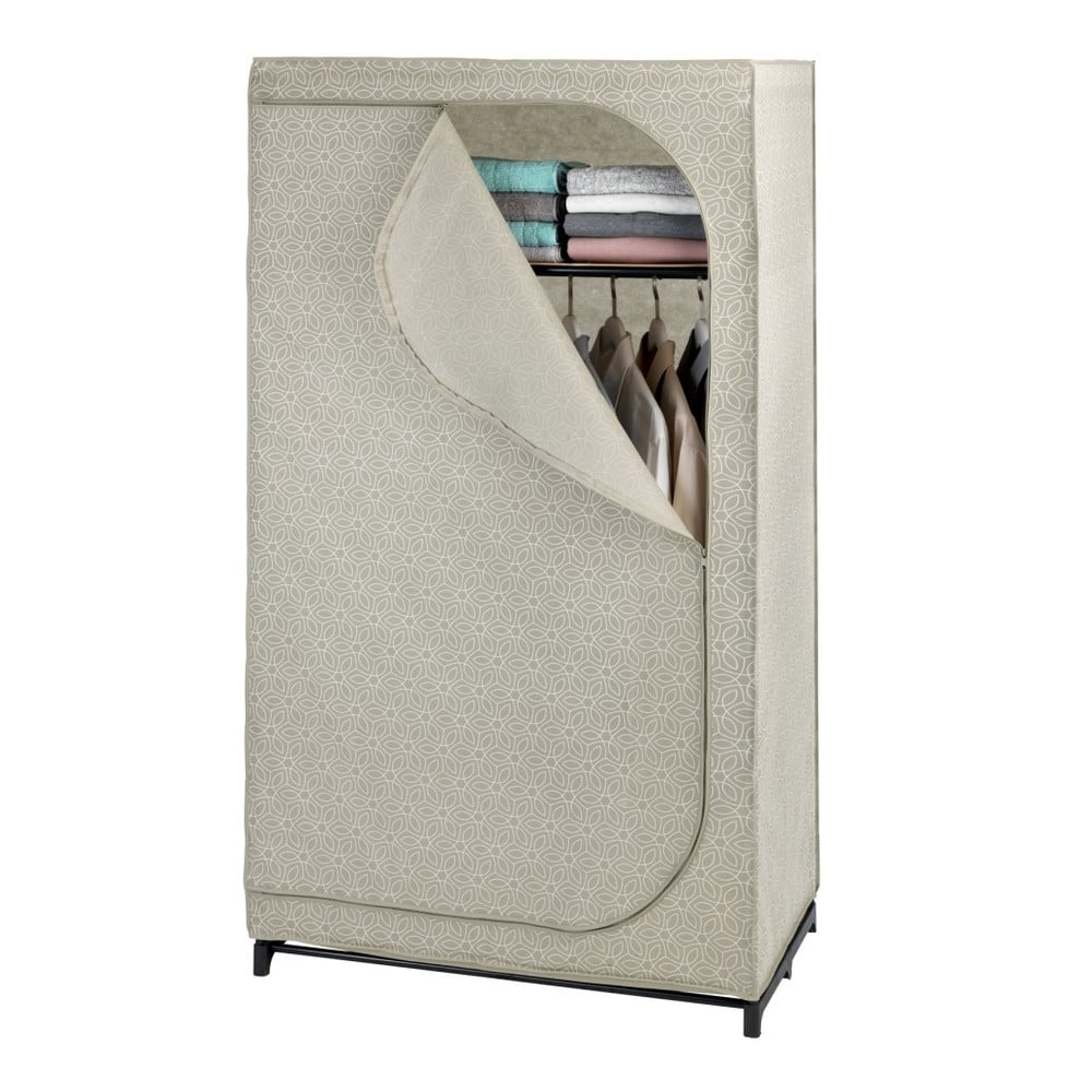 Bézs textil ruhásszekrény 90x160 cm Balance – Wenko
