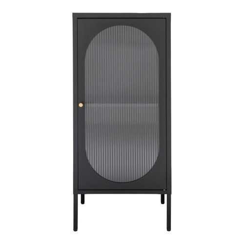 Fekete fém tálalószekrény 50x110 cm Adelaide – House Nordic