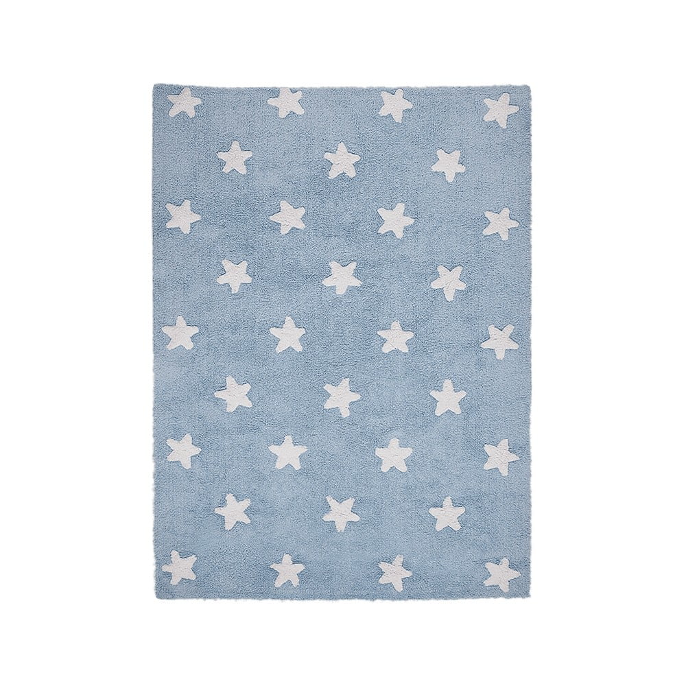 Kék mosható kézi szövésű pamut gyerek szőnyeg 120x160 cm Stars – Lorena Canals