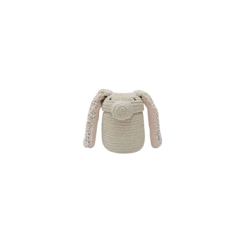 Krémszínű textil játéktároló kosár ø 15x15 cm Mini Rita the Rabbit – Lorena Canals