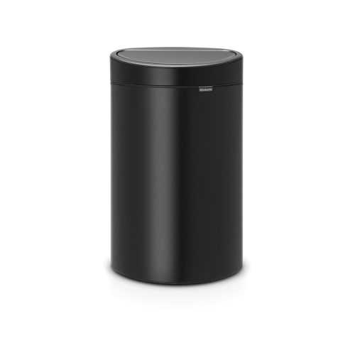 Matt fekete acél érintésre nyíló szemetes 40 l Touch Bin – Brabantia