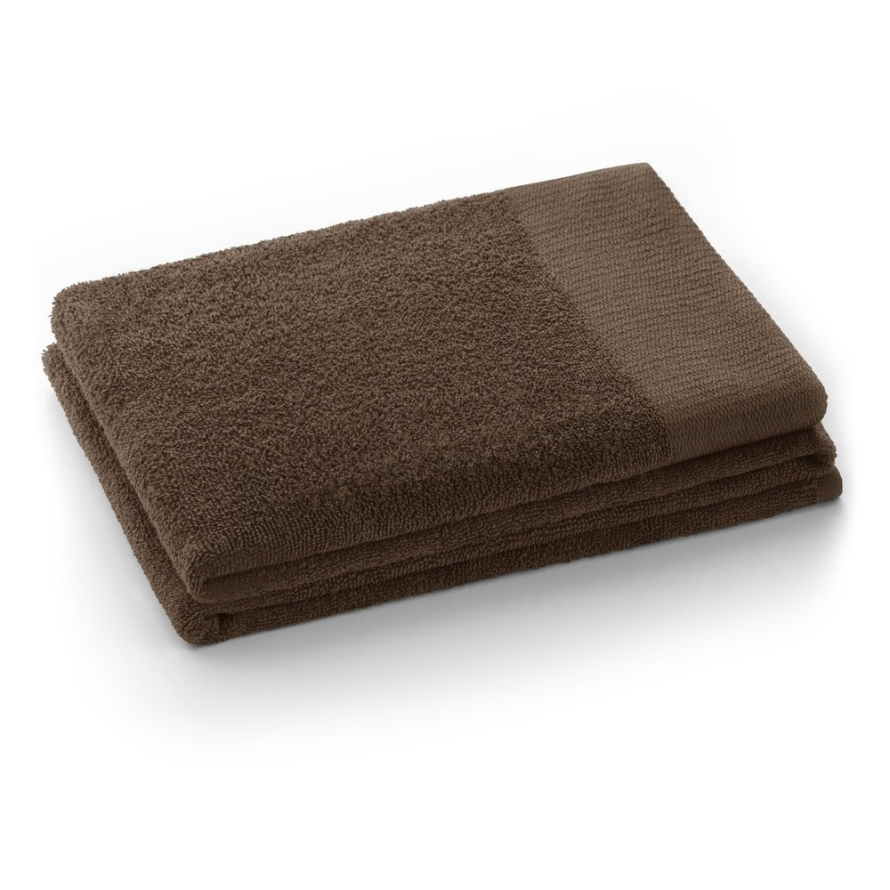 Barna frottír pamut fürdőlepedő 70x140 cm Amari – Restilo