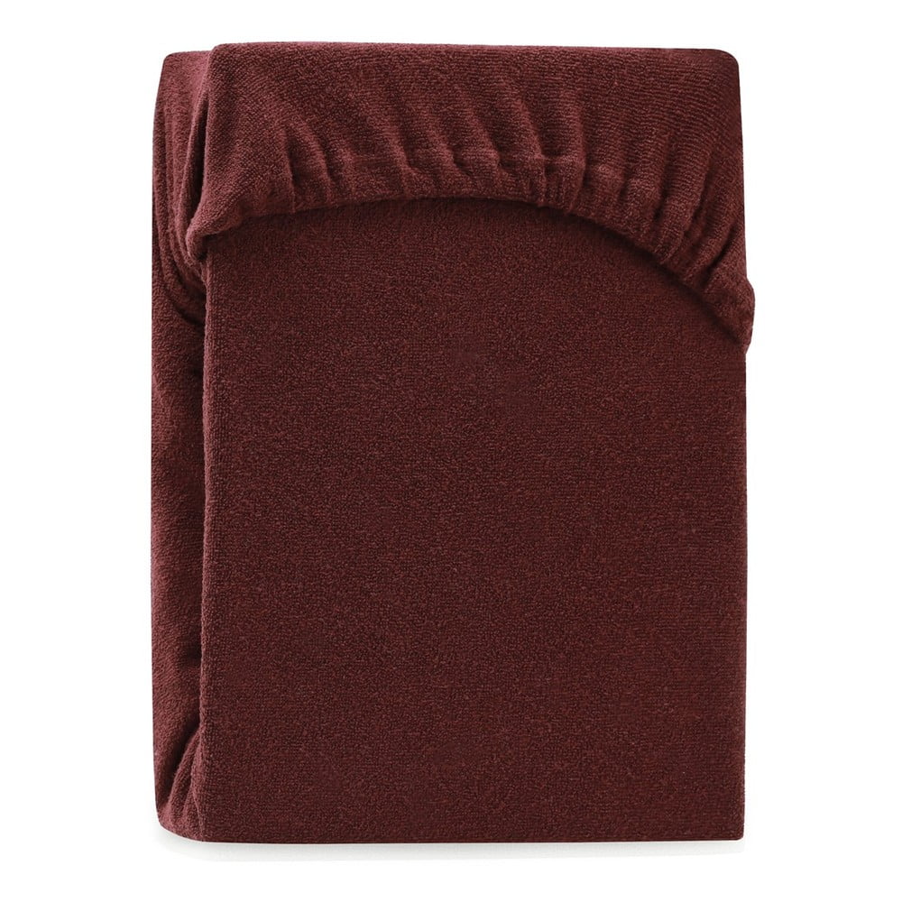 Barna gumis frottír lepedő 160x200 cm Ruby – Restilo