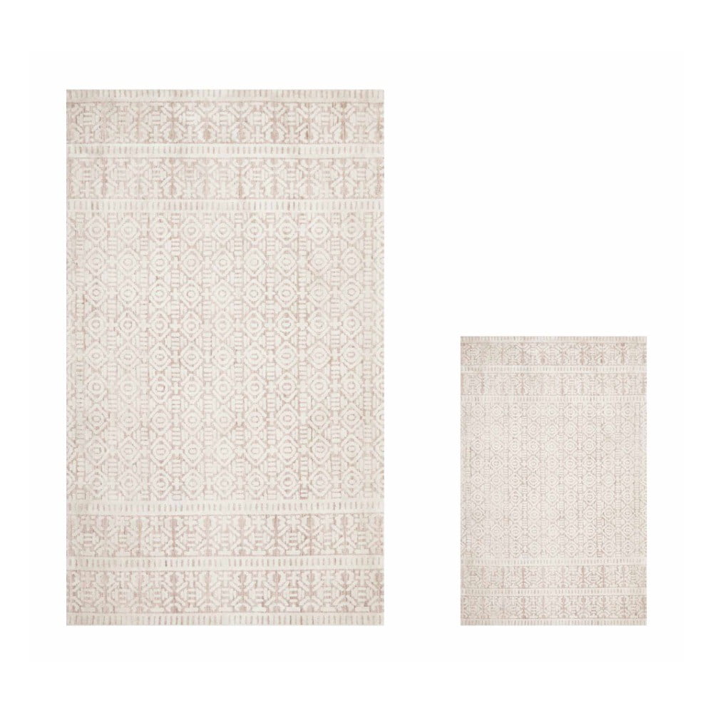 Bézs fürdőszobai kilépő szett 2 db-os 60x100 cm – Mila Home