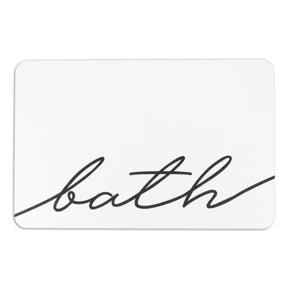 Fehér kovaföld fürdőszobai kilépő 39x60 cm Bath – Artsy Doormats
