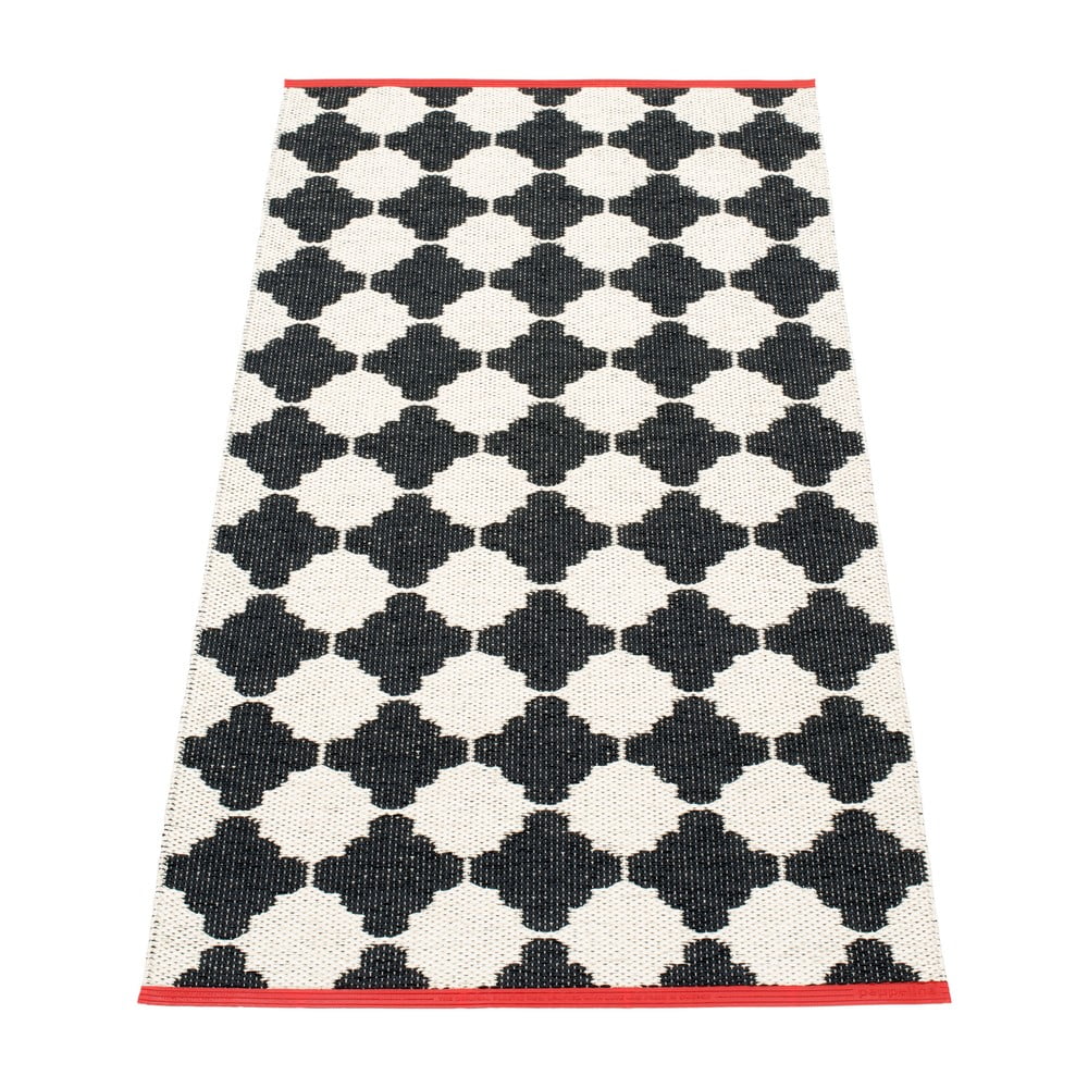 Fekete-fehér kültéri-beltéri futószőnyeg 70x150 cm Marre Black Coral  – Pappelina