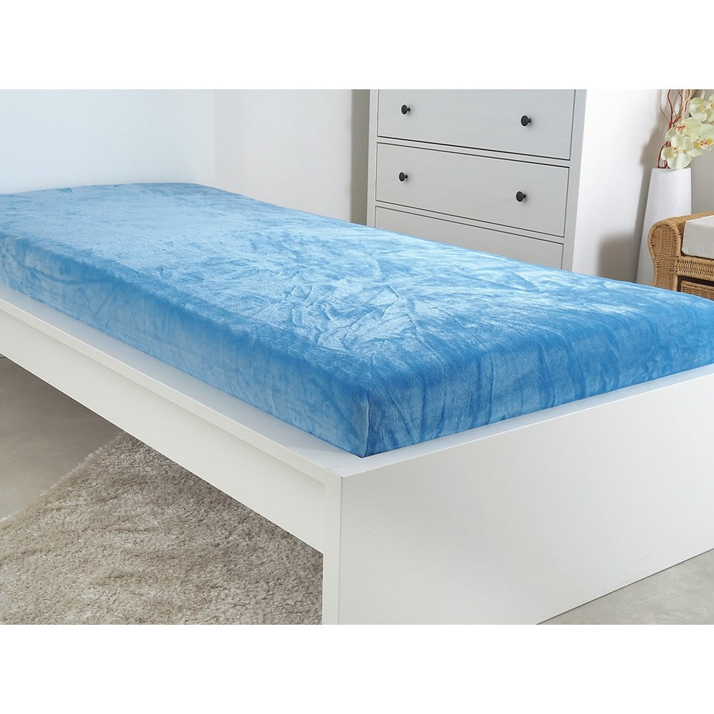 Kék mikroflanel lepedő 180x200 cm Exclusive – B.E.S.