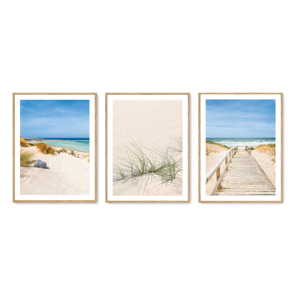 Kép szett 3 db-os 30x40 cm To the Beach – knor