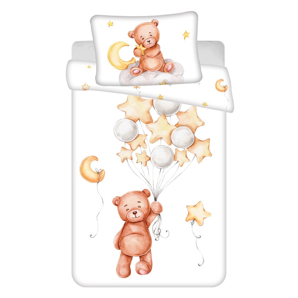 Pamut gyerek ágyneműhuzat babaágyhoz 100x135 cm  Medvídek "Cute" – Jerry Fabrics