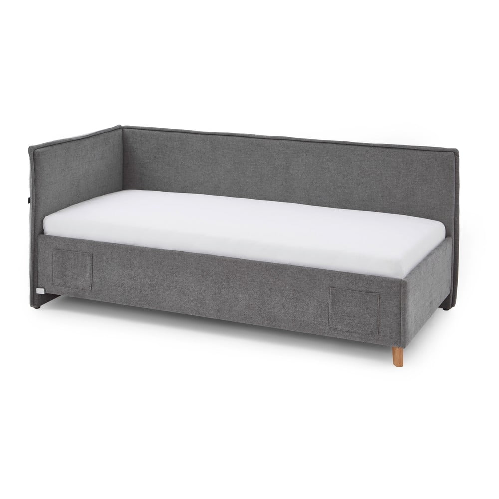 Szürke  ágyneműtartós sarok gyerekágy 140x200 cm Fun – Meise Möbel