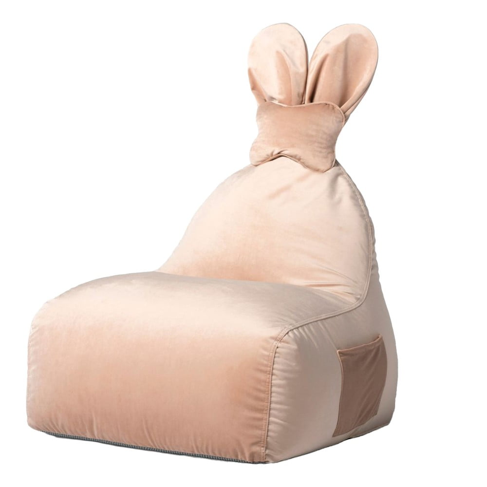 Világos rózsaszín gyerek babzsák Funny Bunny – The Brooklyn Kids