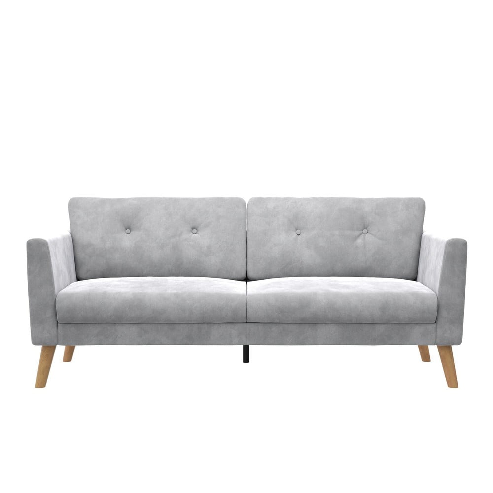 Világosszürke bársony kanapé 82 cm Gloria – CosmoLiving by Cosmopolitan