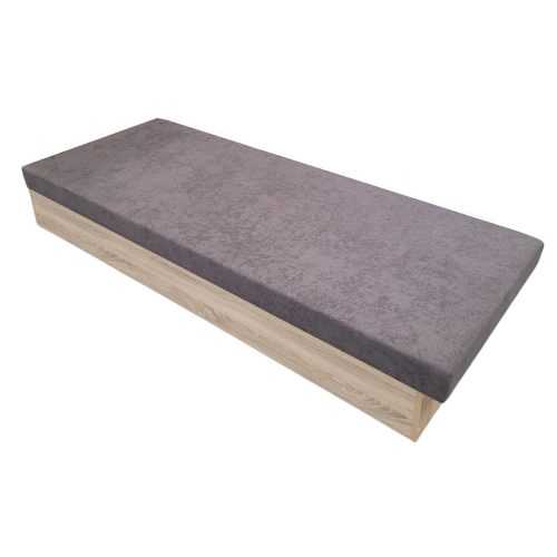 Egyszemélyes ágy Silver C80 - 90x200 Piros Pántok jobb oldlat Sonoma tölgy Graja