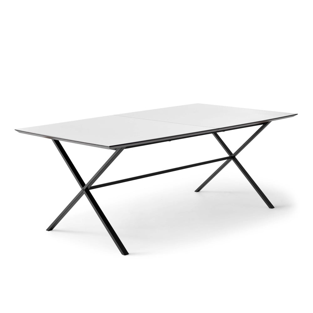 Bővíthető étkezőasztal fehér asztallappal és hosszabbító asztallappal 90x165 cm Meza – Hammel Furniture