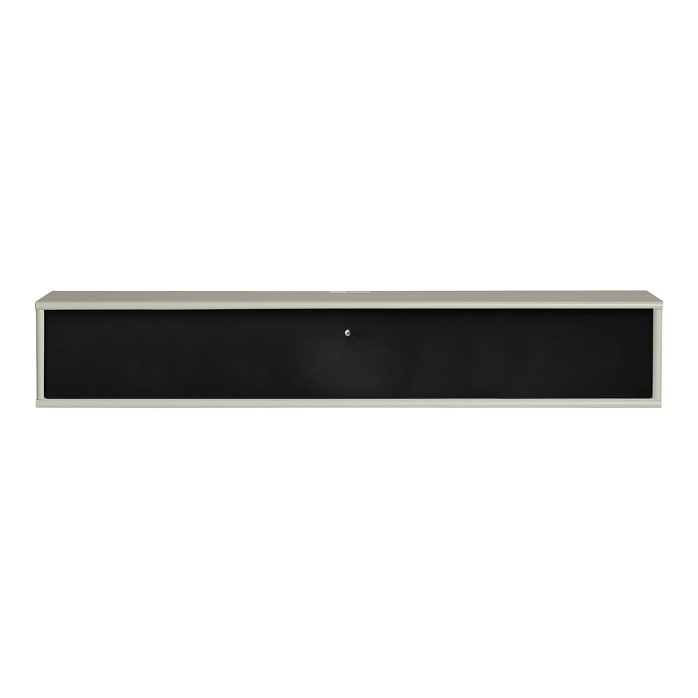 Fekete-bézs TV-állvány 133x22 cm Mistral – Hammel Furniture