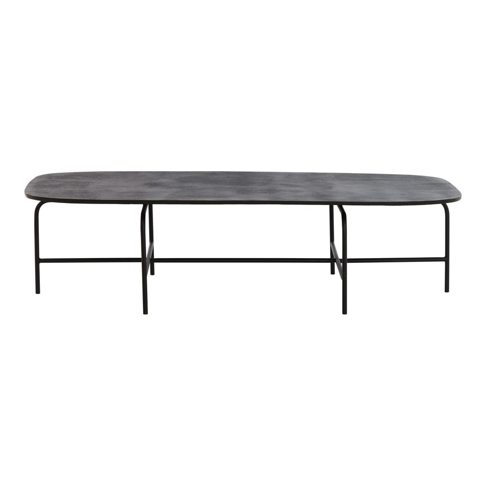 Fekete fém dohányzóasztal 70x147 cm Zapala – Light & Living