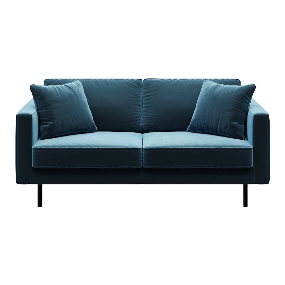 Kék bársony kanapé 167 cm Kobo – MESONICA