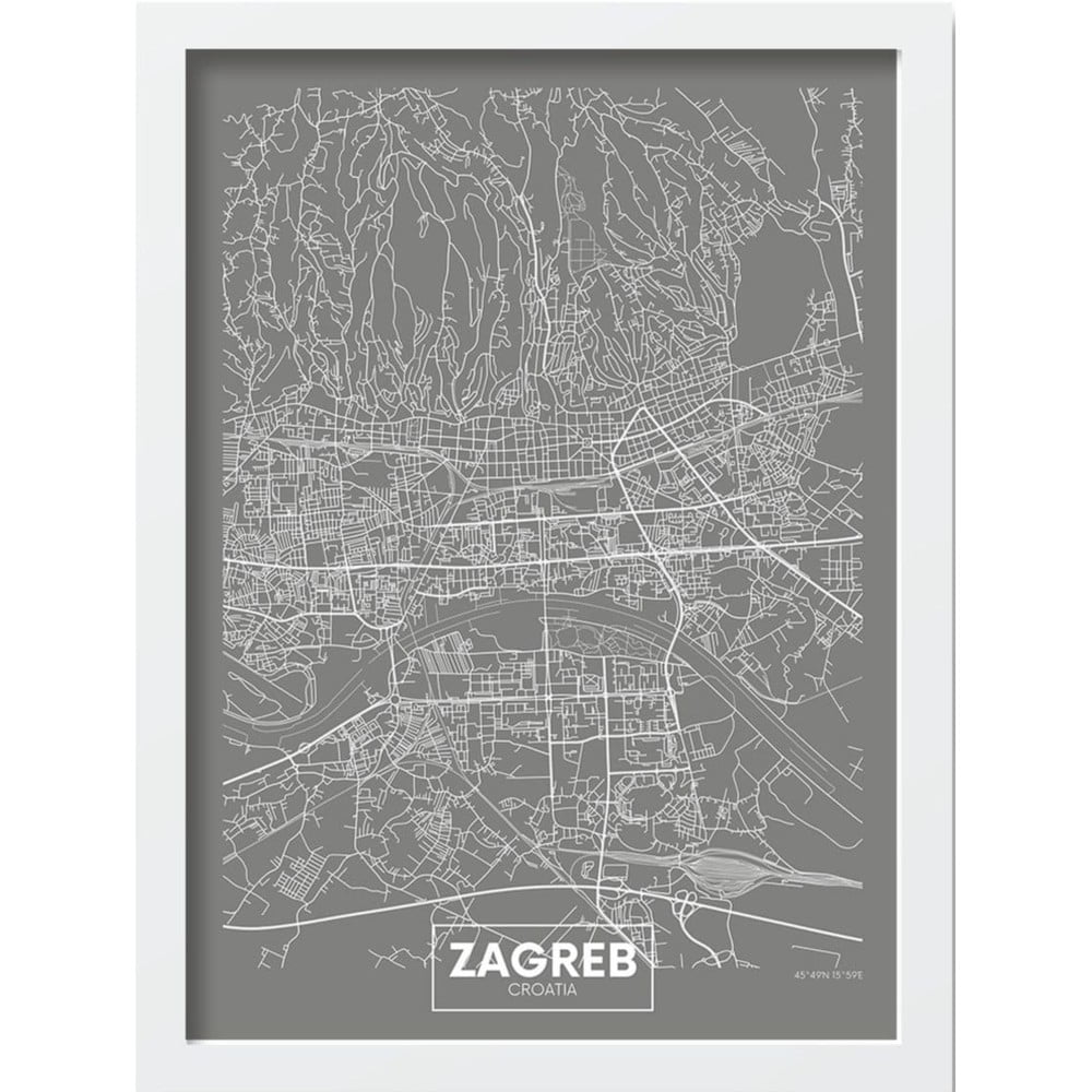 Kép 40x55 cm Zagreb – Wallity