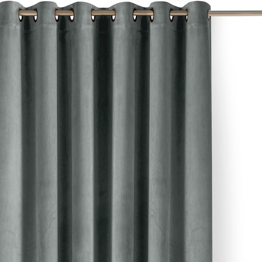Szürke bársony dimout (részleges sötétítő) függöny 530x270 cm Velto – Filumi