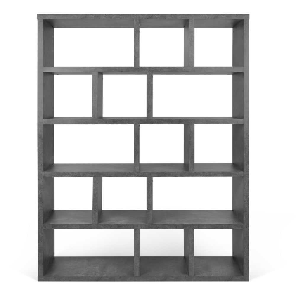 Szürke könyvespolc beton dekorral 150x198 cm Berlin – TemaHome