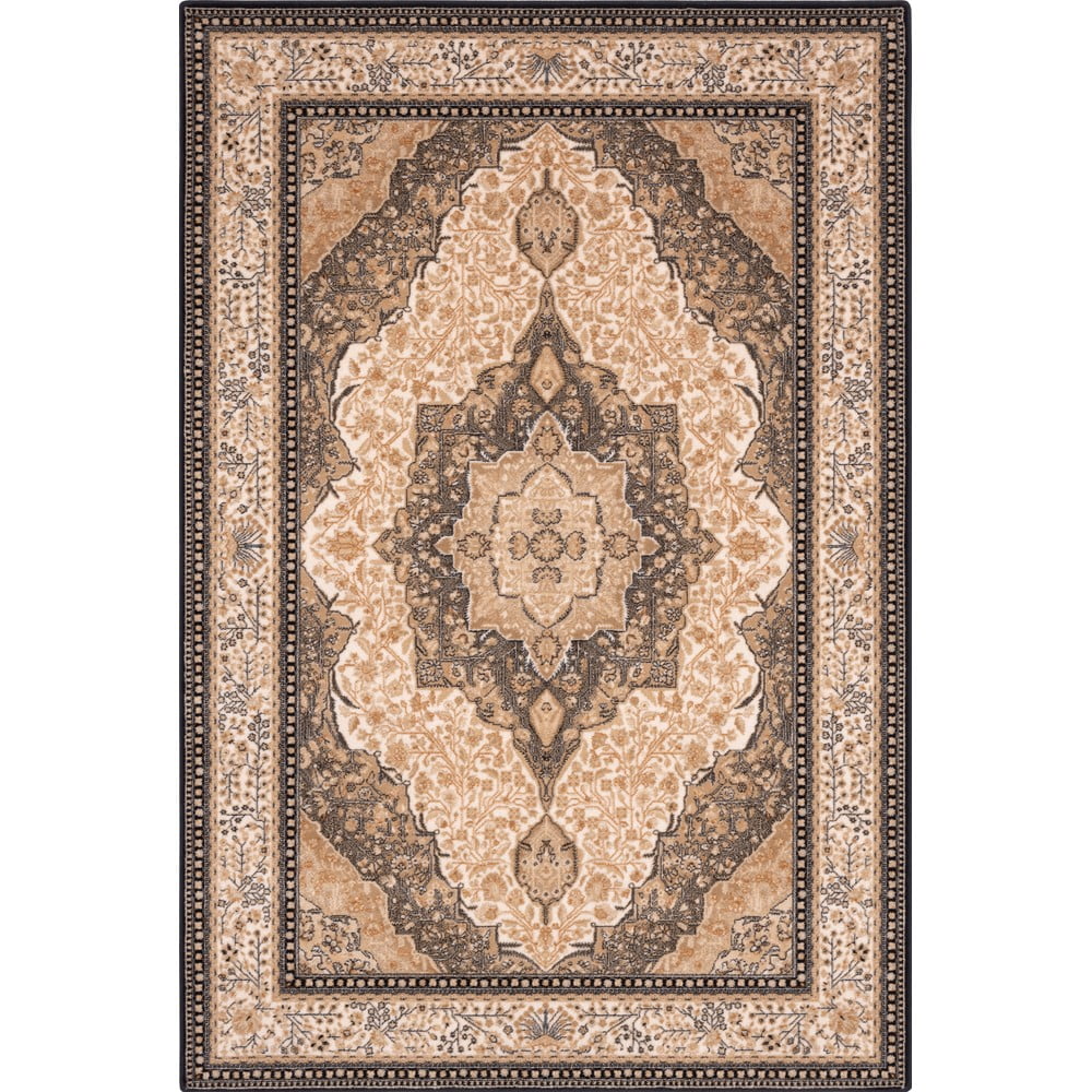 Világosbarna gyapjú szőnyeg 160x240 cm Charlotte – Agnella