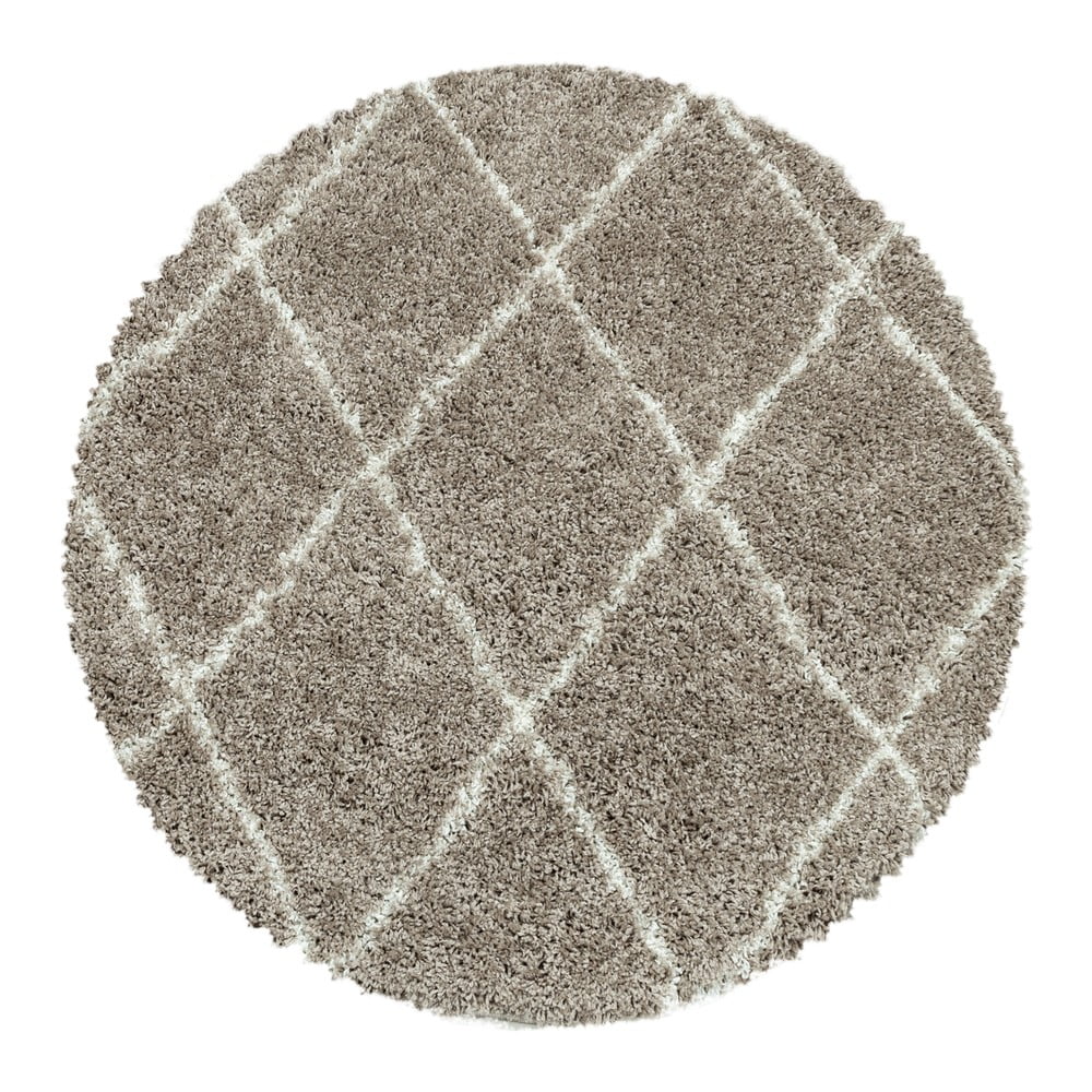 Világosbarna kerek szőnyeg ø 120 cm Alvor – Ayyildiz Carpets