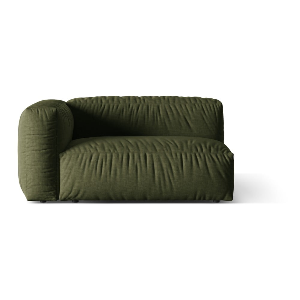 Zöld kanapé modul (bal oldali) Martina – Micadoni Home