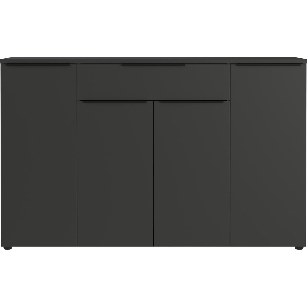 Antracitszürke alacsony komód 161x101 cm Mailand – Germania