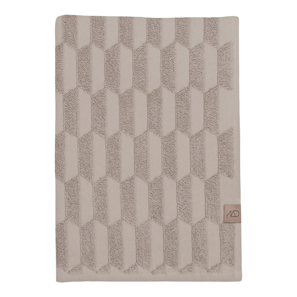 Bézs pamut törölköző szett 2 db-os 35x55 cm Geo – Mette Ditmer Denmark