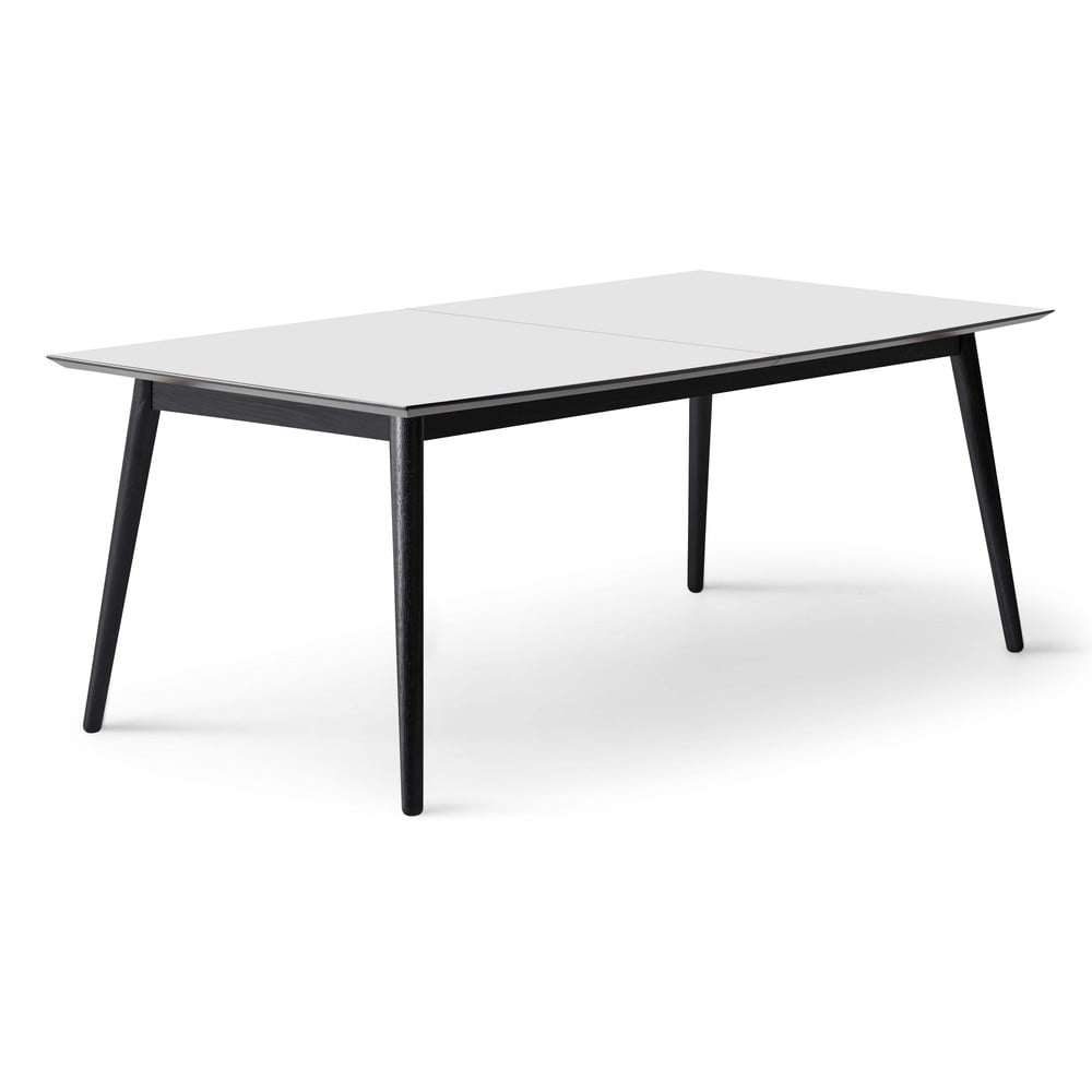 Bővíthető étkezőasztal fehér asztallappal és hosszabbító asztallappal 100x210 cm Meza – Hammel Furniture