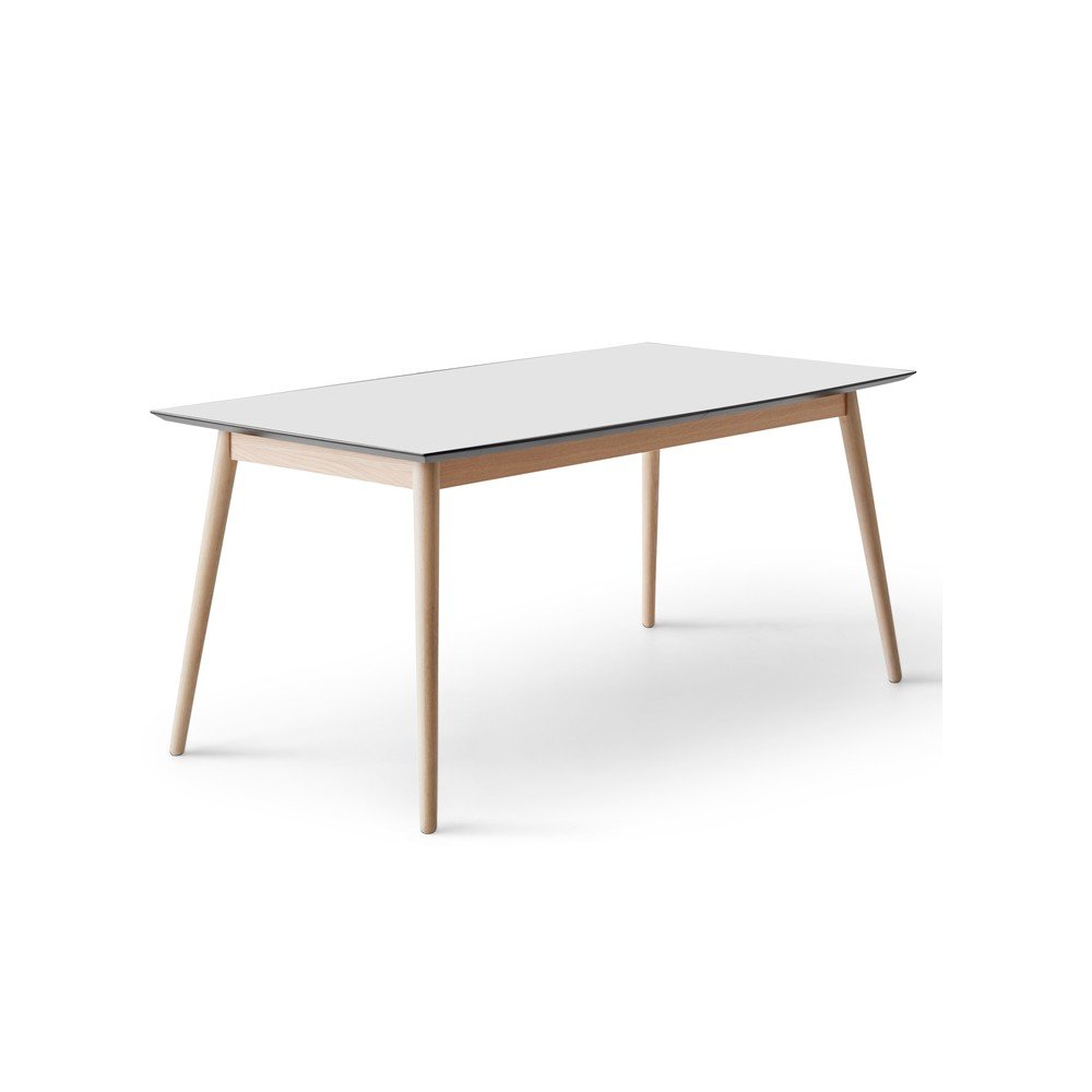 Bővíthető étkezőasztal fehér asztallappal és hosszabbító asztallappal 90x165 cm Meza – Hammel Furniture