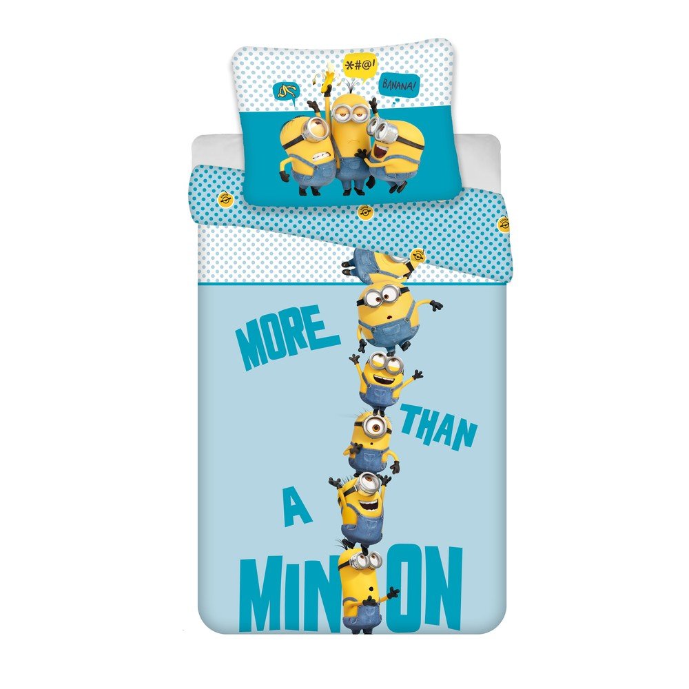 Egyszemélyes mikroszálas gyerek ágyneműhuzat 140x200 cm Minions 2 – Jerry Fabrics