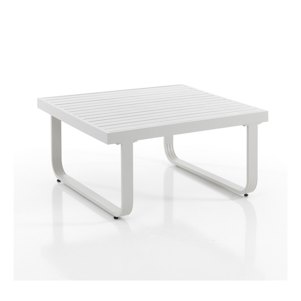 Fehér alumínium dohányzóasztal 80x80 cm Ischia – Tomasucci