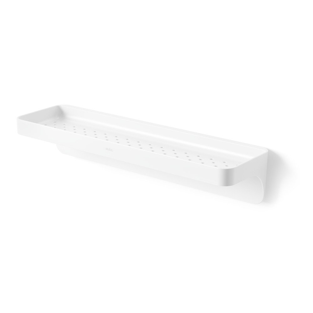 Fehér öntapadós újrahasznosított műanyag fürdőszobai polc Flex Adhesive – Umbra