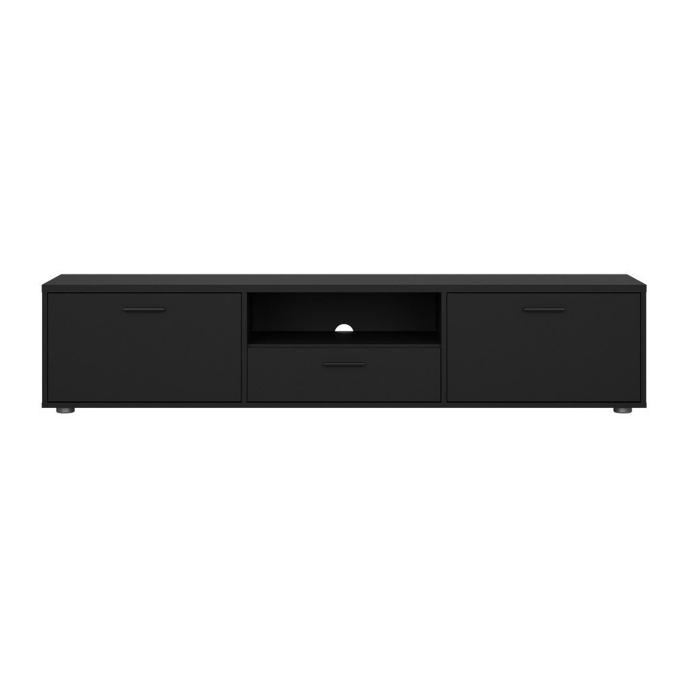 Fekete TV-állvány 177x38 cm Media – Tvilum