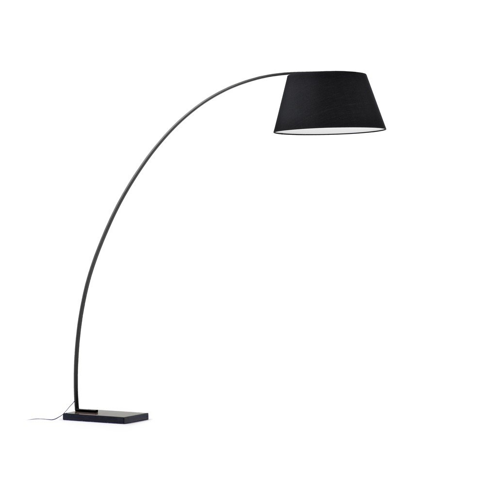 Fekete állólámpa textil búrával (magasság 210 cm) Juhe – Kave Home