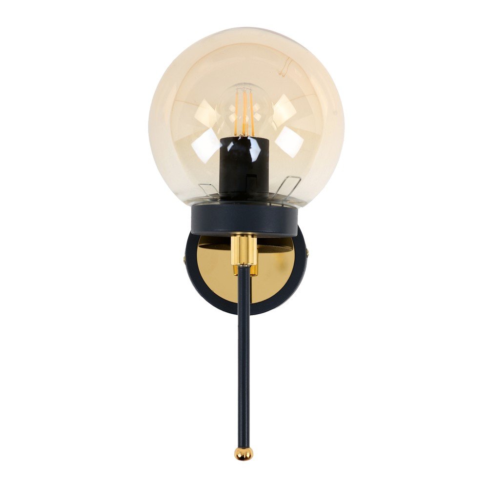 Fekete-aranyszínű fali lámpa ø 15 cm Tokyo – Squid Lighting