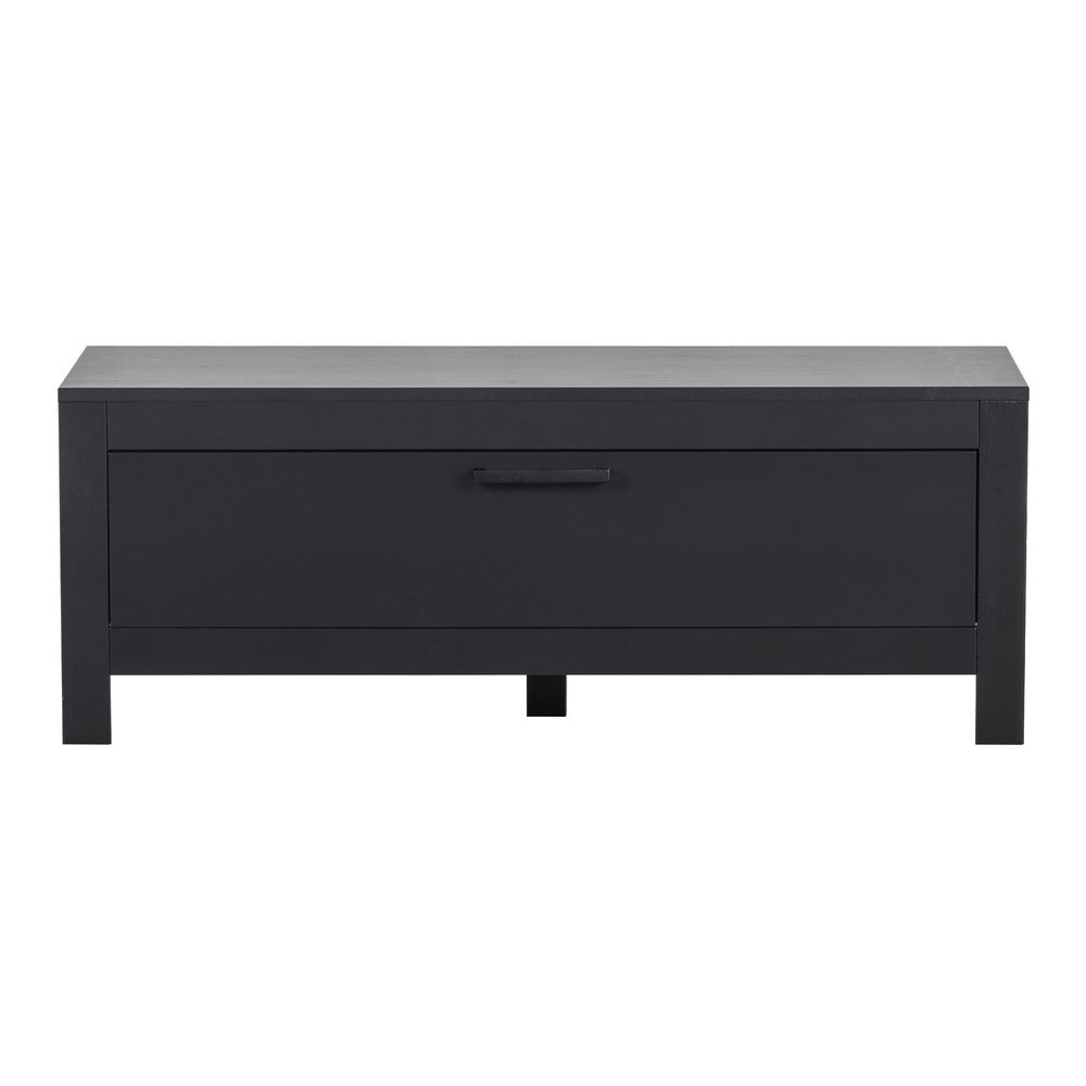 Fekete borovi fenyő TV-állvány 120x45 cm Bonk – Basiclabel