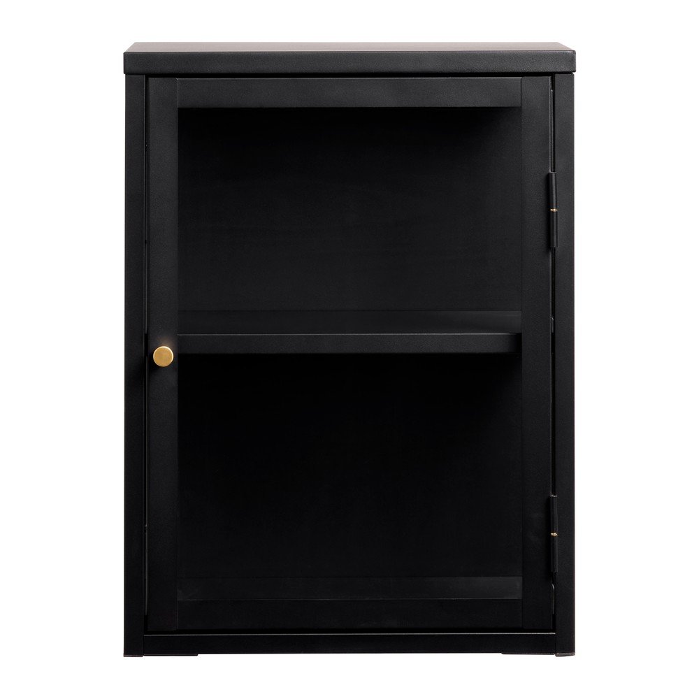 Fekete fém függő tálalószekrény 45x60 cm Carmel – Unique Furniture