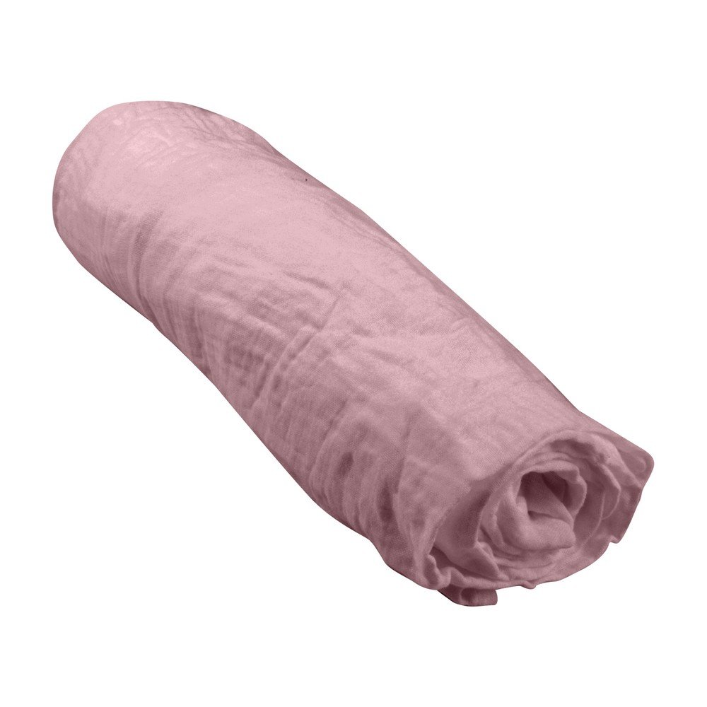 Gumis muszlin gyerek lepedő babaágyhoz 60x120 cm – Bébé Douceur