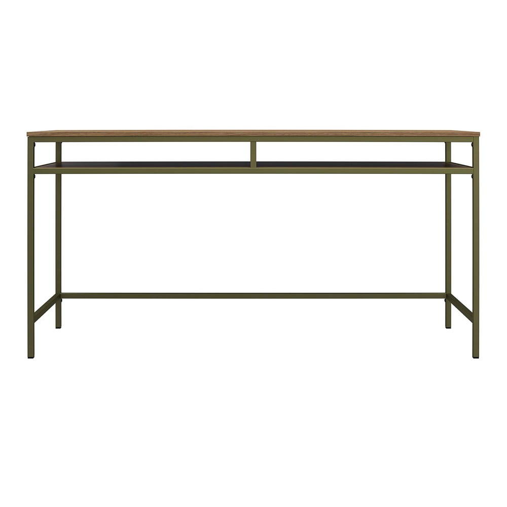 Íróasztal diófa dekoros asztallappal 51x153 cm Bradford – Støraa