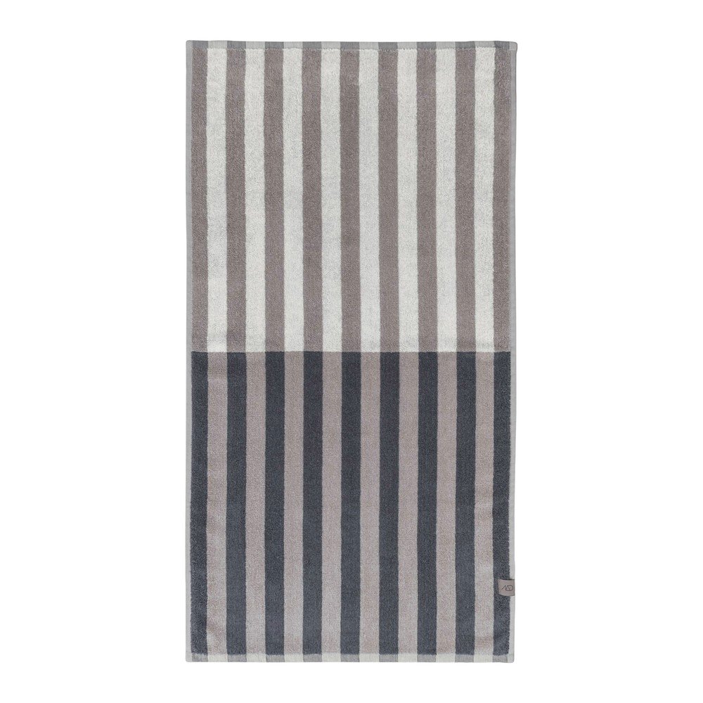 Kék-szürke organikus pamut törölköző 50x90 cm Disorder – Mette Ditmer Denmark