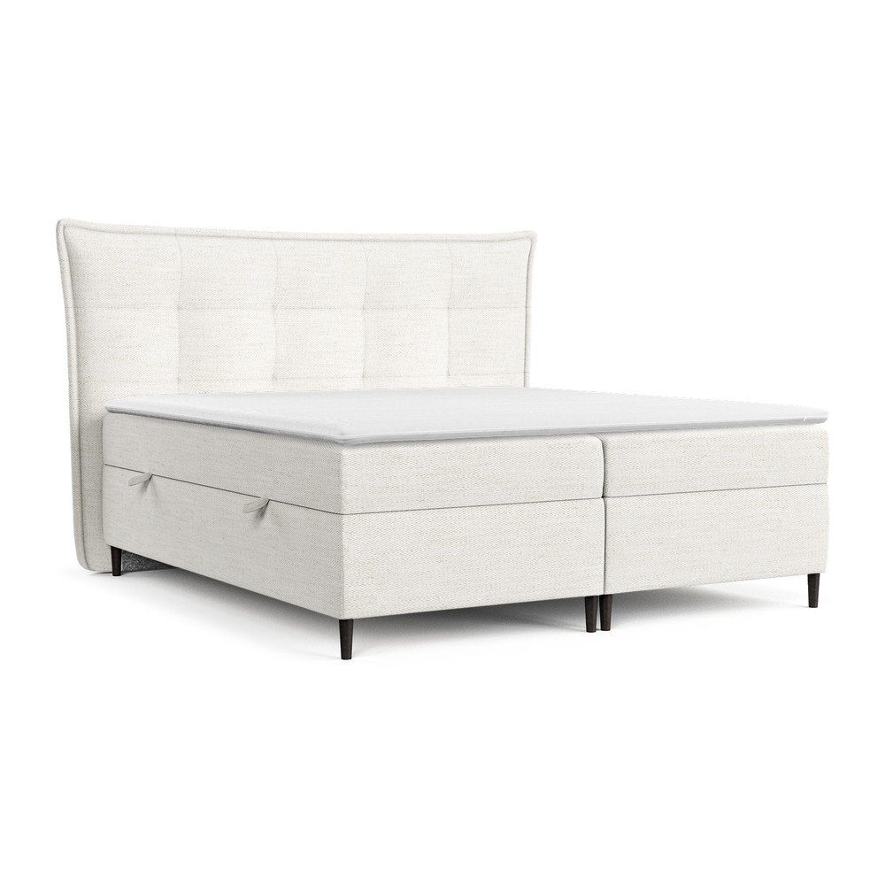 Krémszínű ágyneműtartós boxspring ágy 180x200 cm Sinai – Maison de Rêve