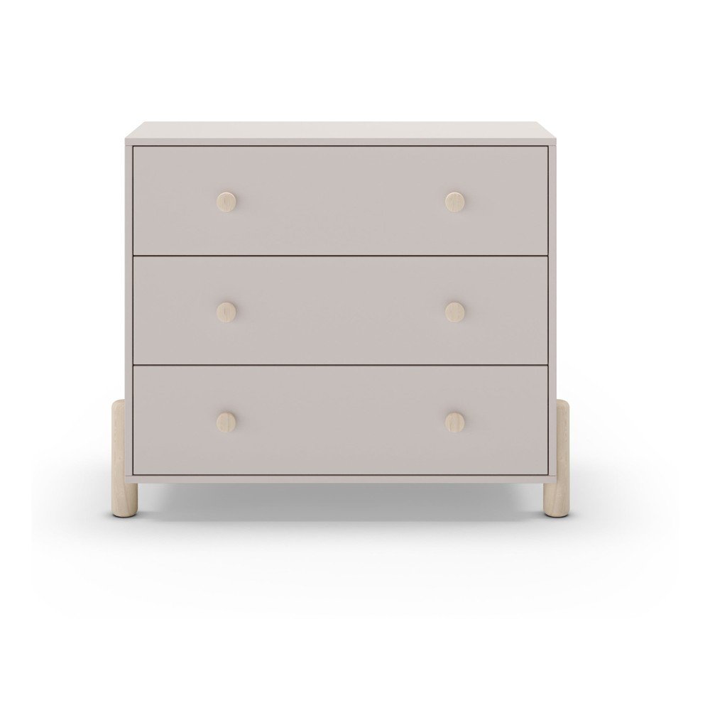Krémszínű borovi fenyő alacsony gyerek komód 90x80 cm Enola – Marckeric