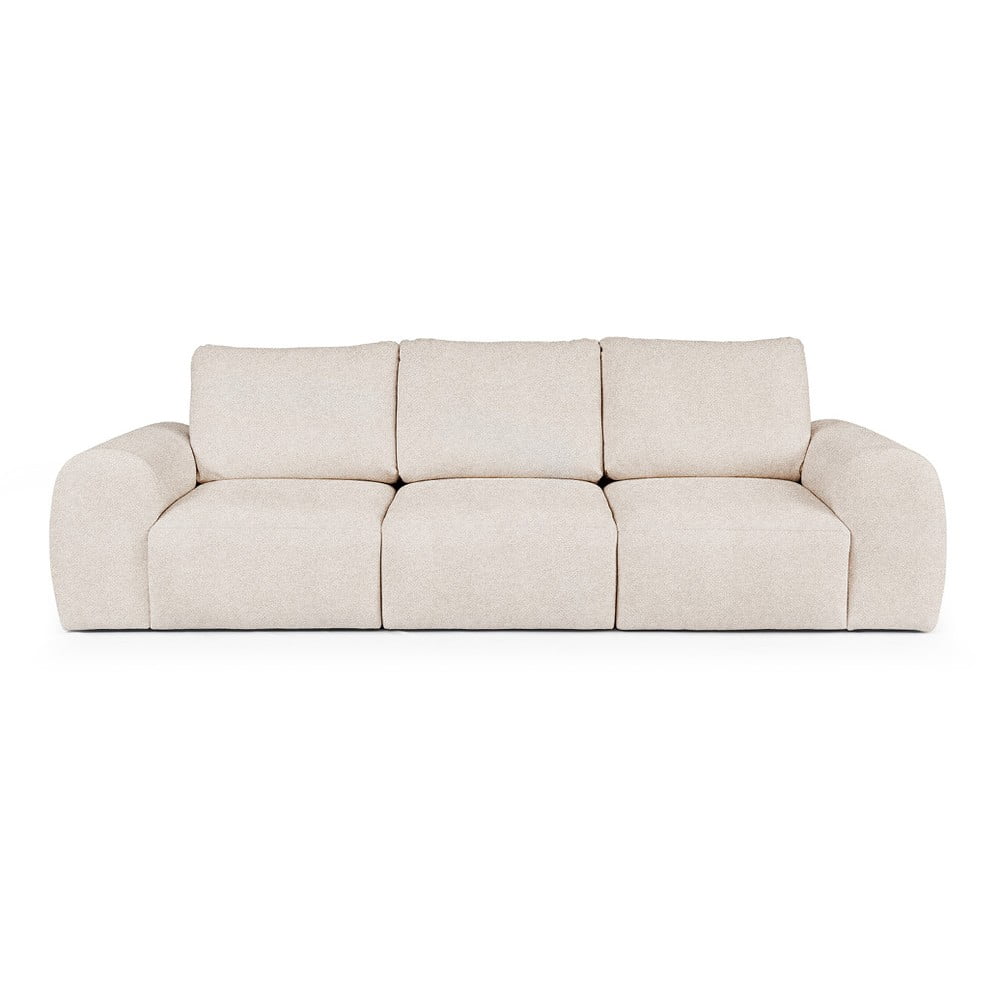 Krémszínű buklé kanapé 287 cm Mirel – Rodier