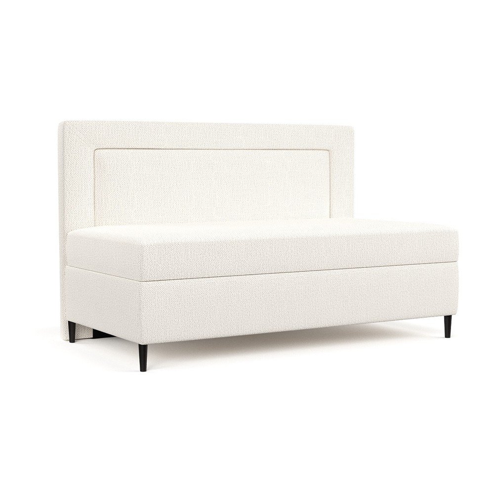 Krémszínű kárpitozott egyszemélyes ágy 80x200 cm Alba – Maison de Rêve